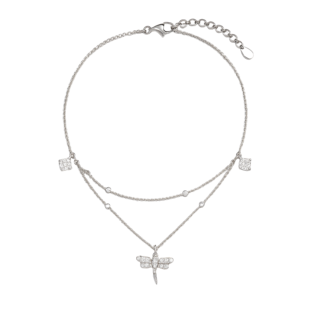 Butterfly Double Chain Anklet