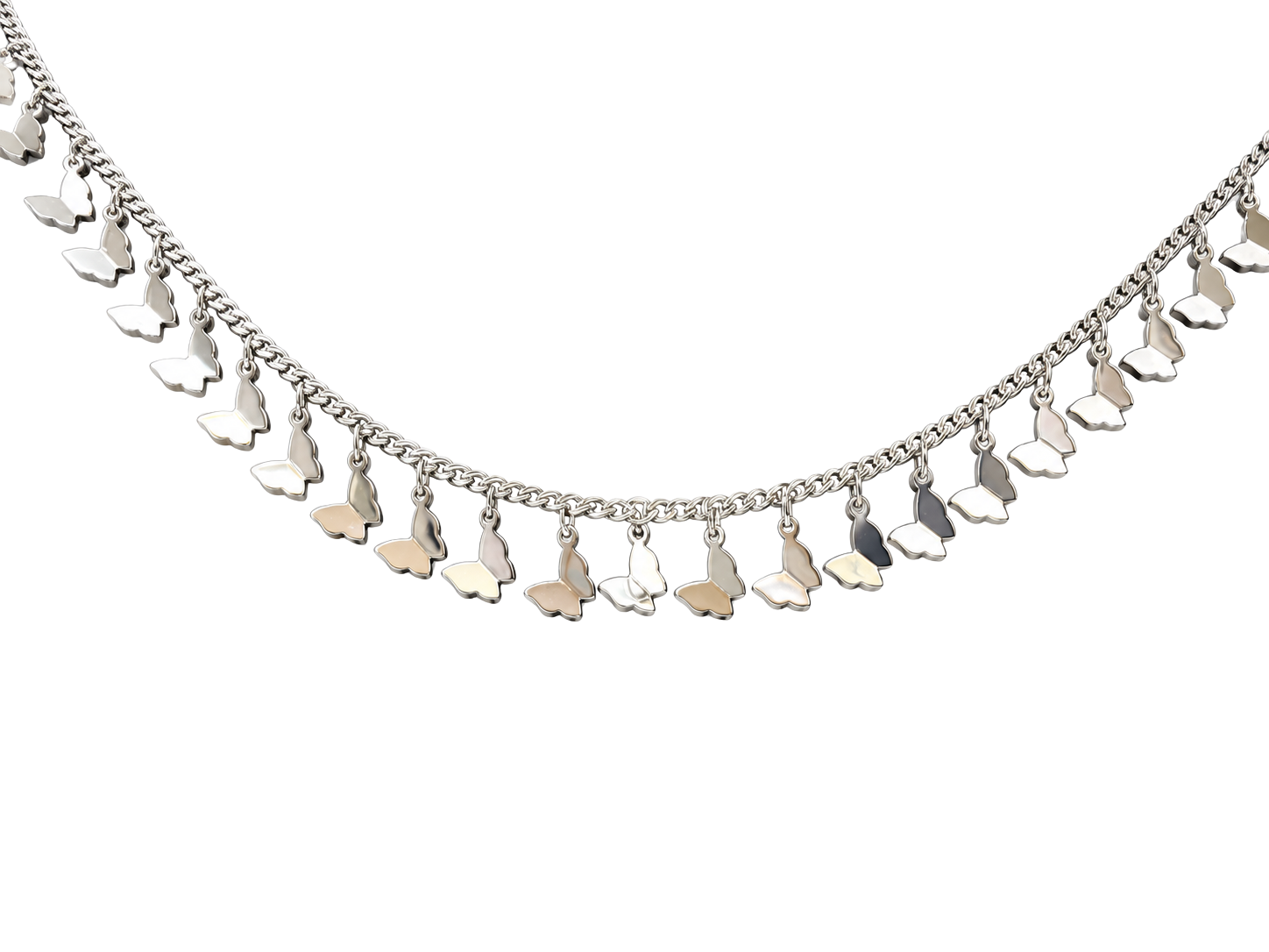 Multi-Butterfly Fringe Charm Anklet
