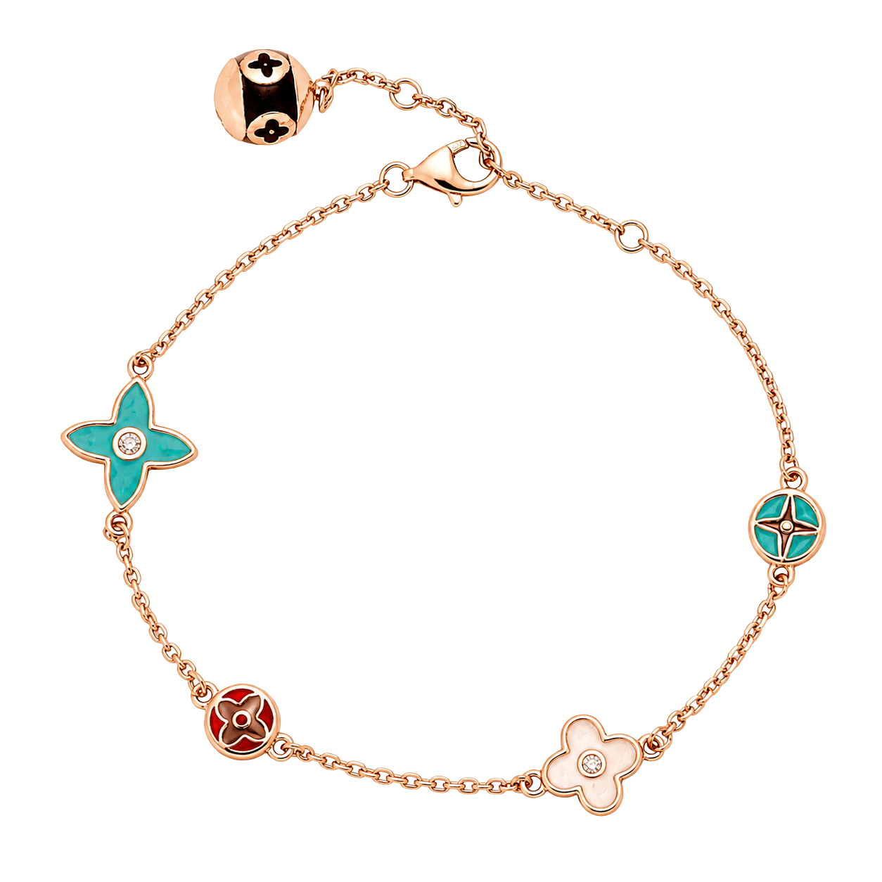 Boho Shape Rose Gold Chain Bracelet
