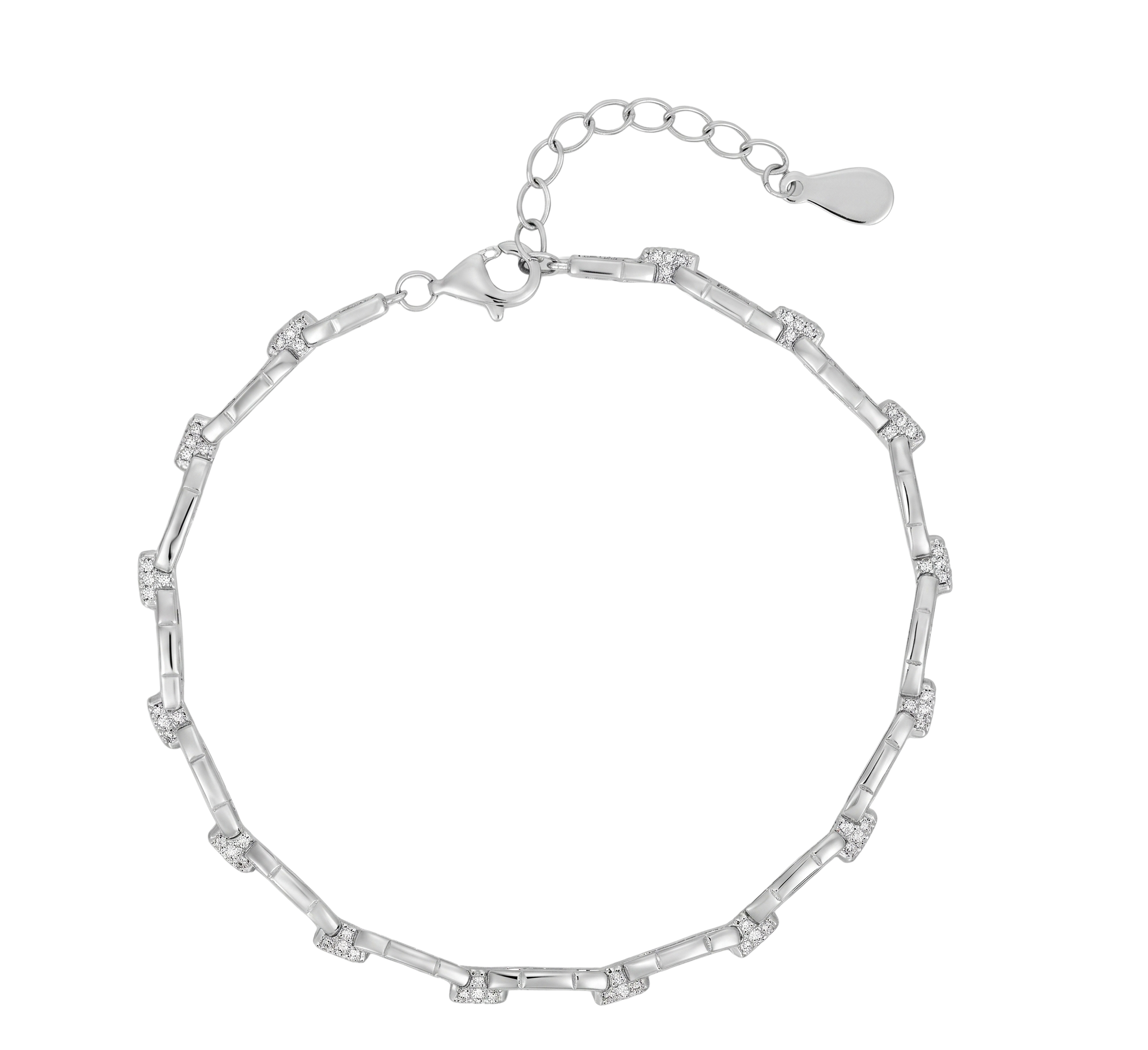 Delicate Oval Lock Pattern Bracelet