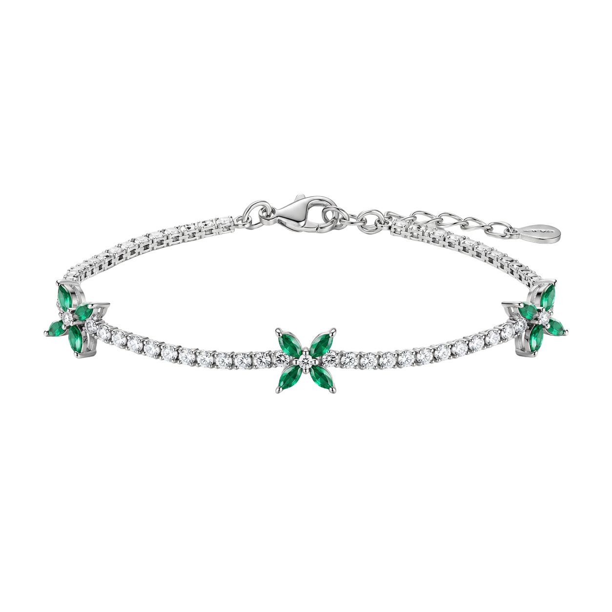 Green Stone Leaf Chain bracelet