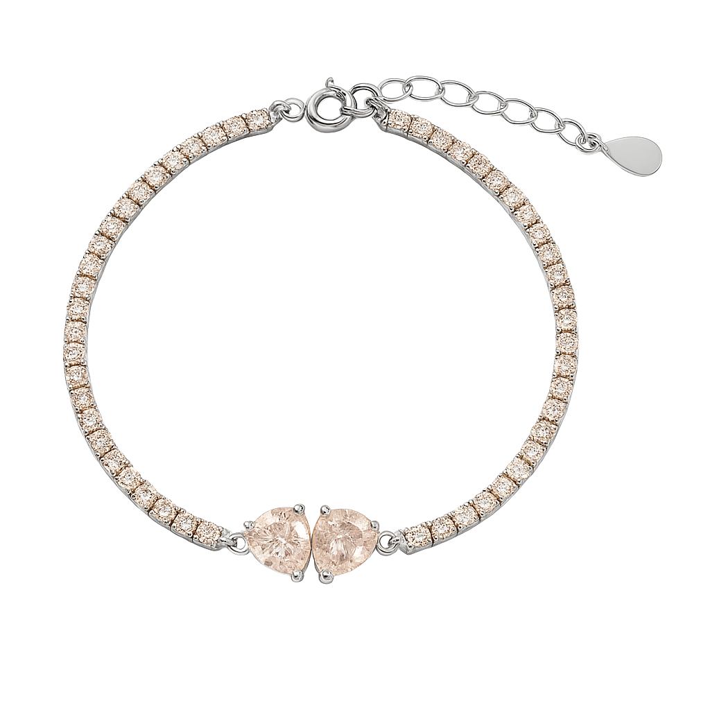 Heart Luxe CZ Chain Bracelet