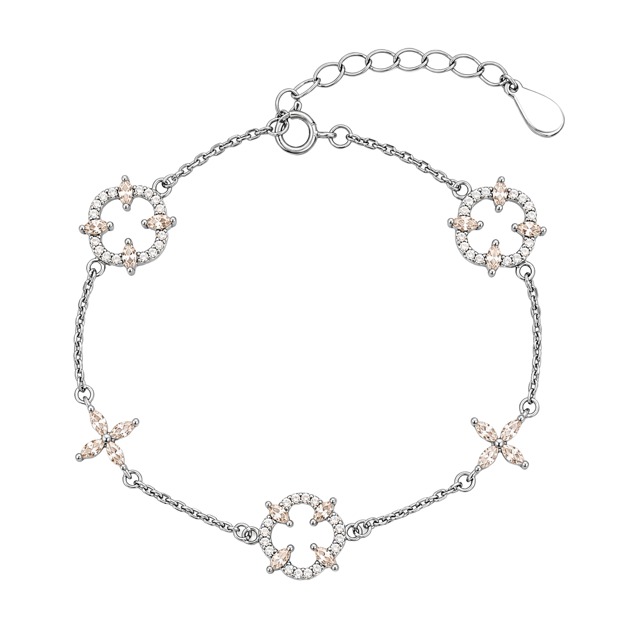 Lucky Clover Charm Chain Bracelet