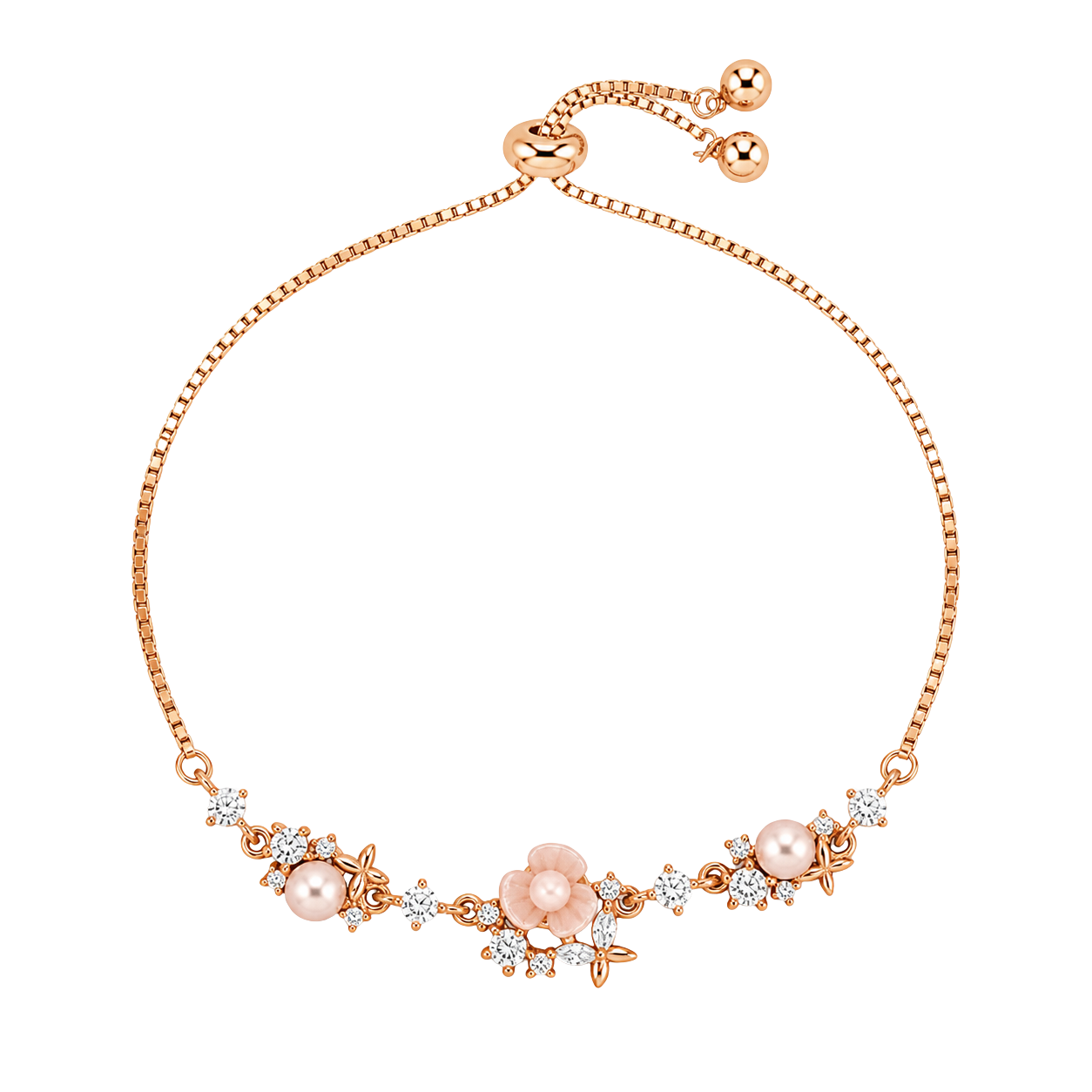 Lustrous Flora Chain Bracelet