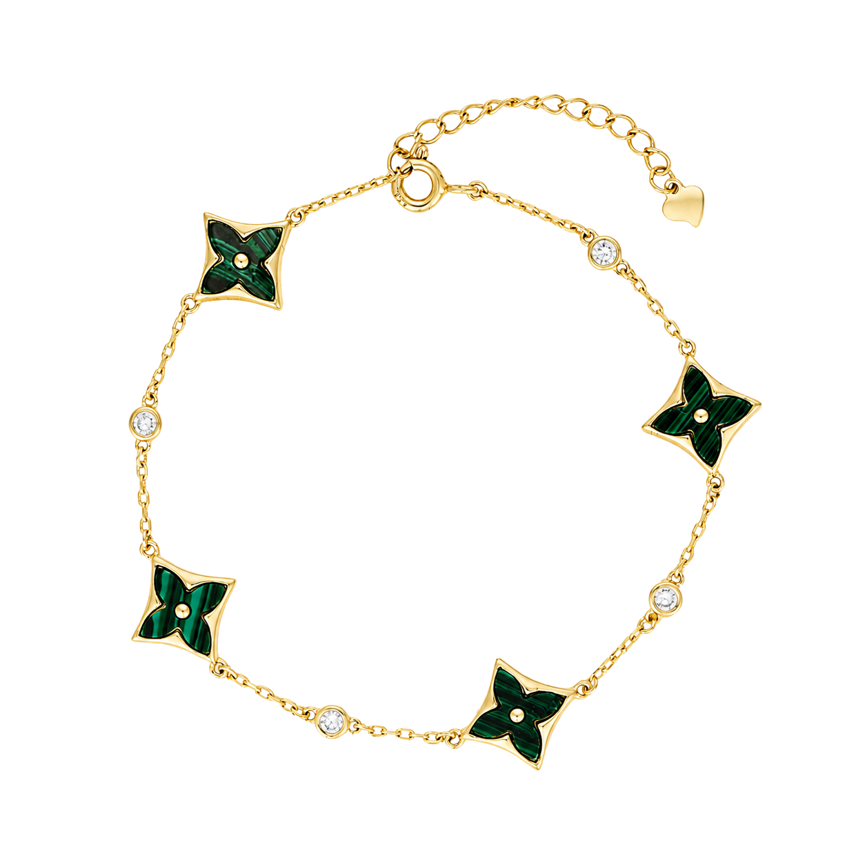 Nova Green Star Chain Bracelet