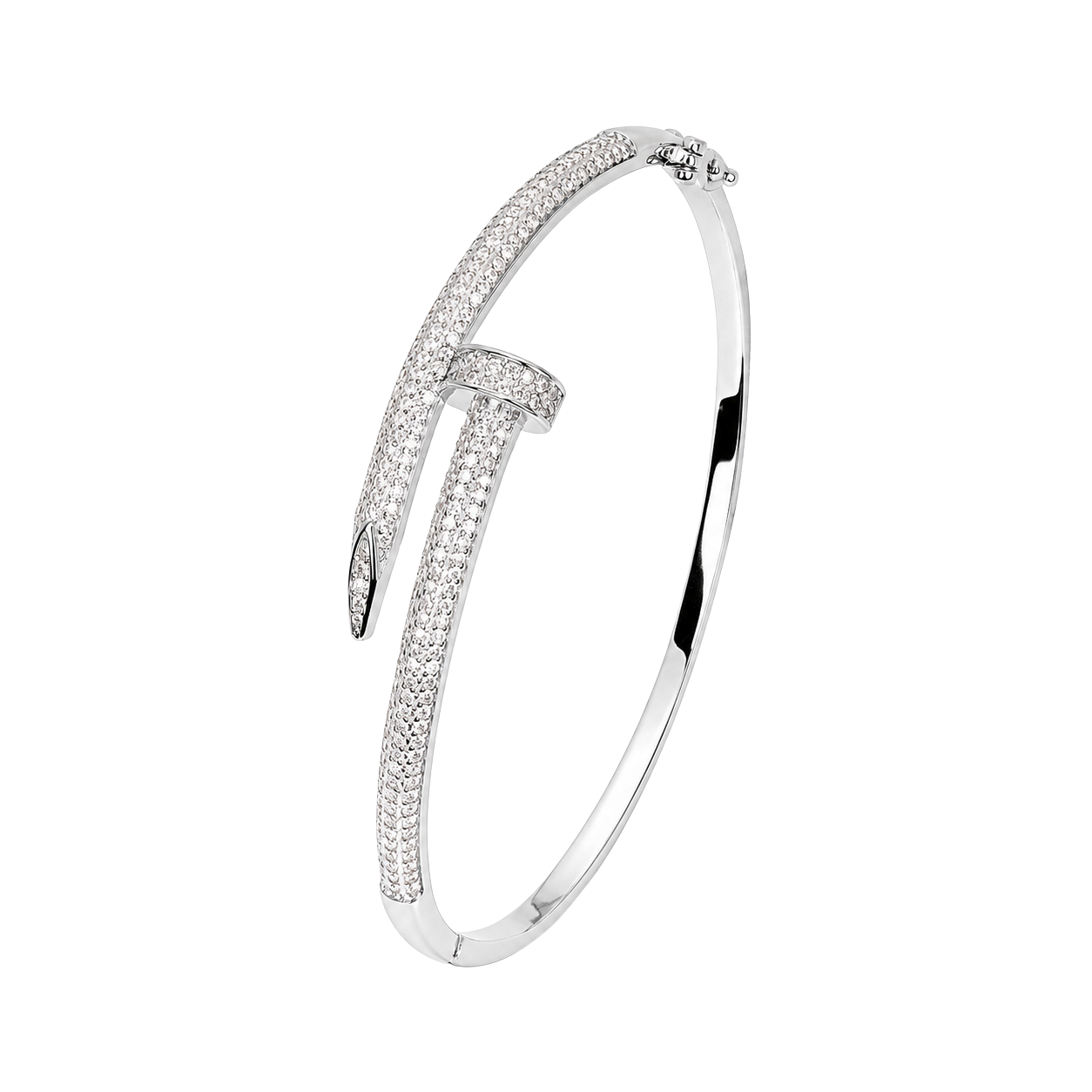 Pave Nail Wrap Bangle Bracelet