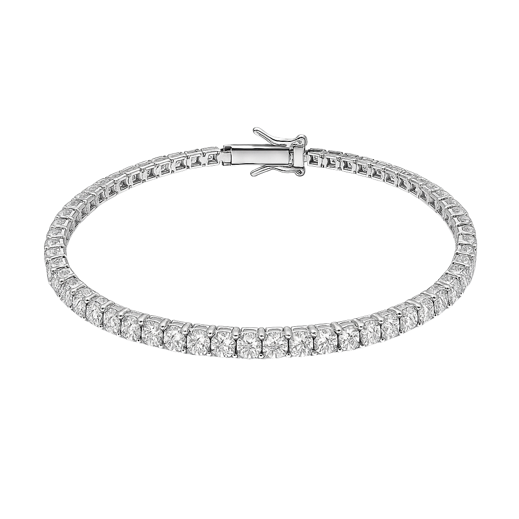 Sparkling Crystal CZ Line Bracelet