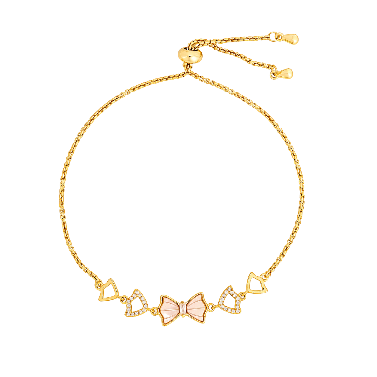 Velour Bow Tie Adjustable Bracelet