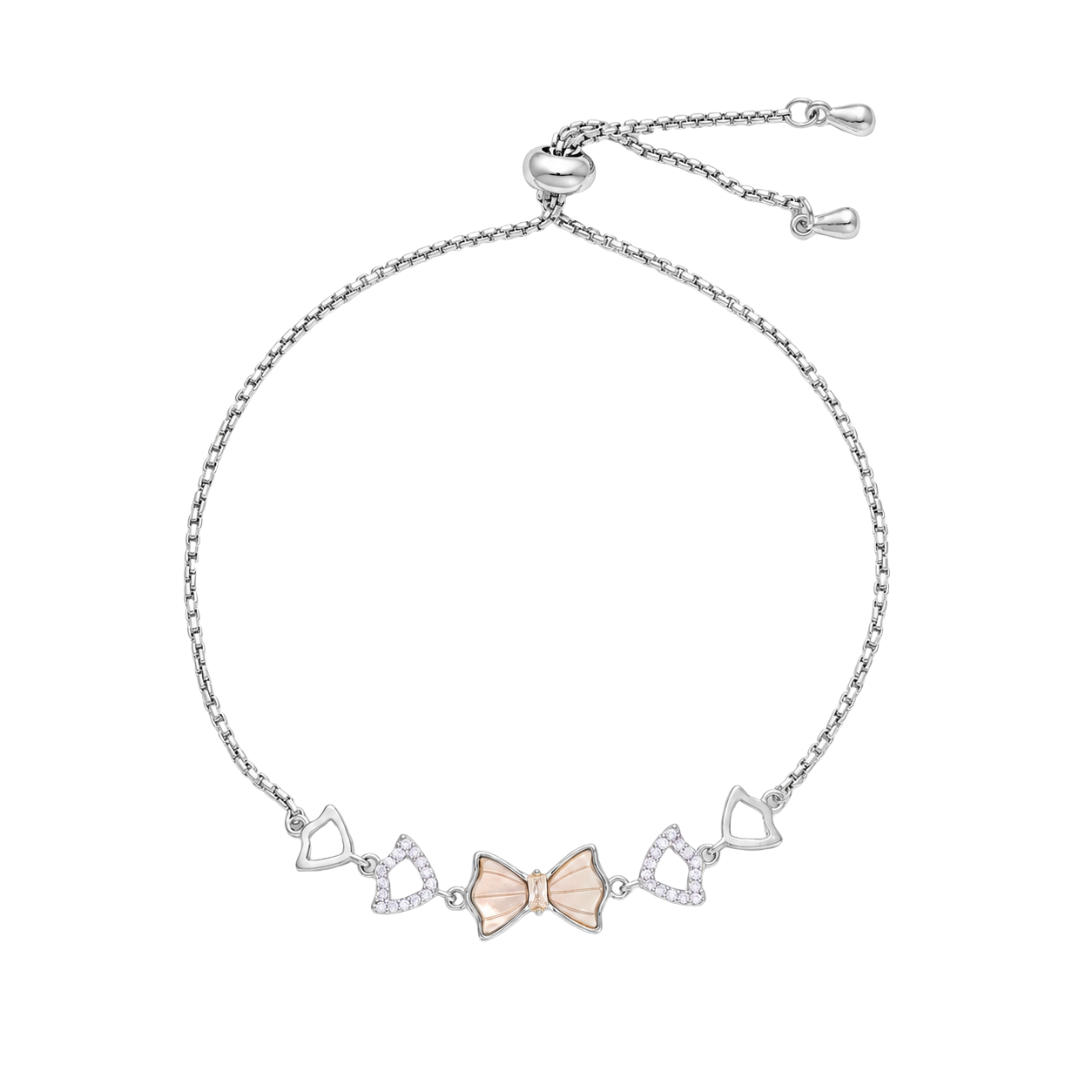 Velour Bow Tie Adjustable Bracelet
