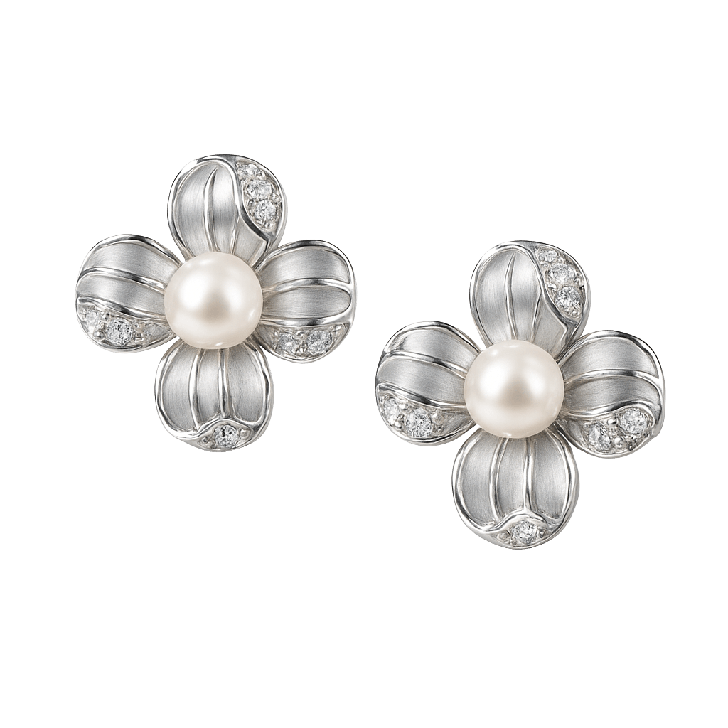 Golden Flora Solitaire Studs