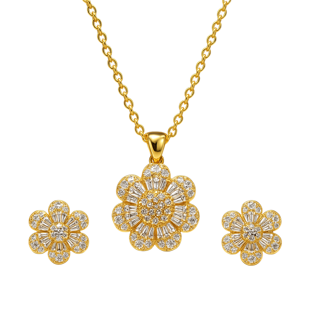 Floral Cascading Ornament Set
