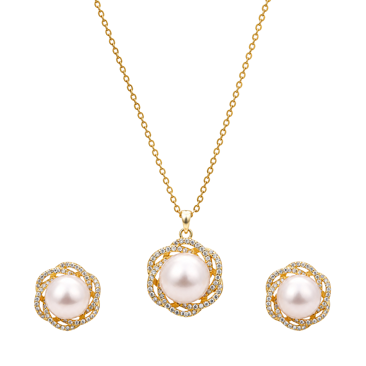 Lucent Circle Trio Pendant Set