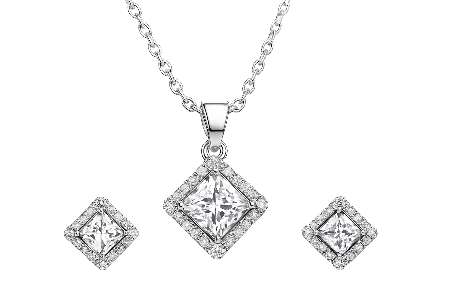 Royal Square Filigree Statement Set