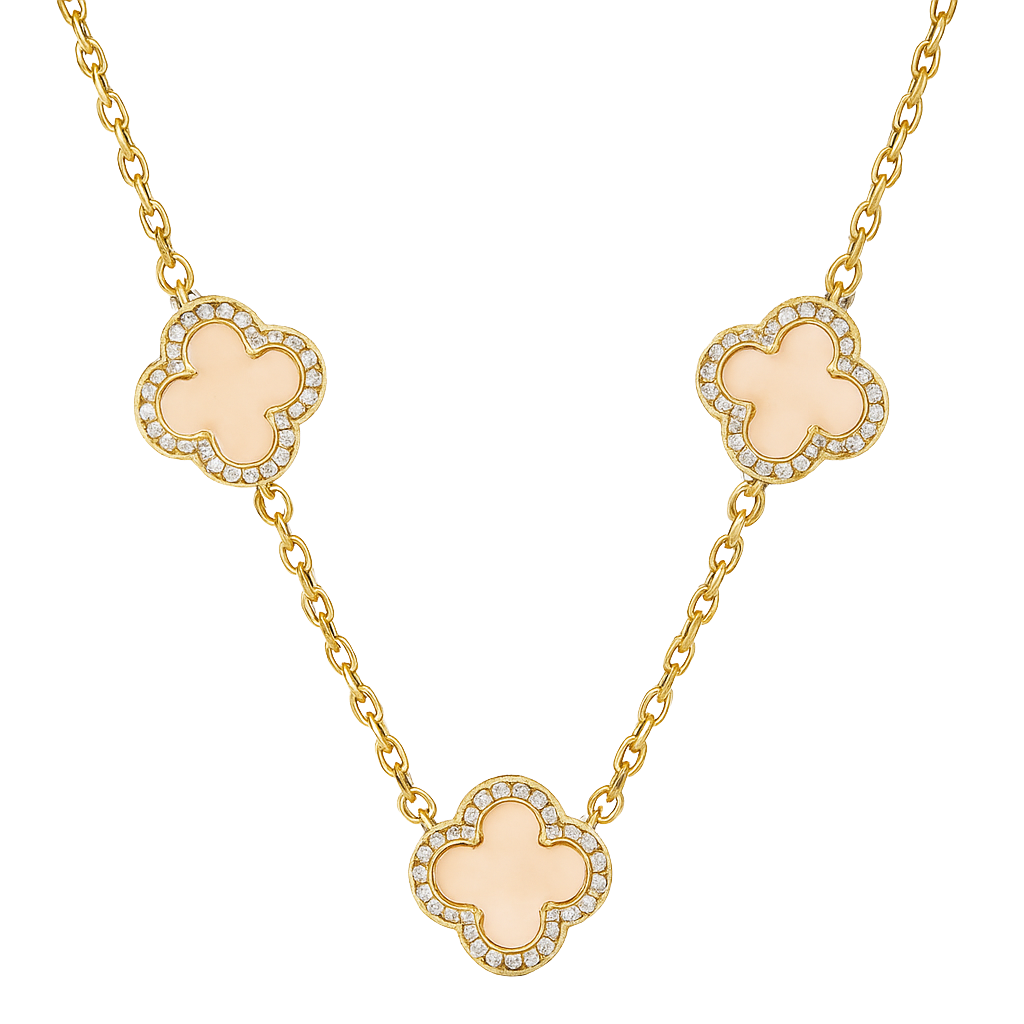 Lucky Triple Clover Chain Pendant
