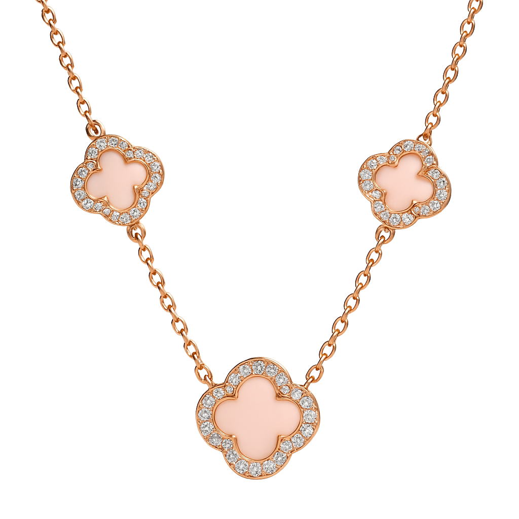 Lucky Triple Clover Chain Pendant