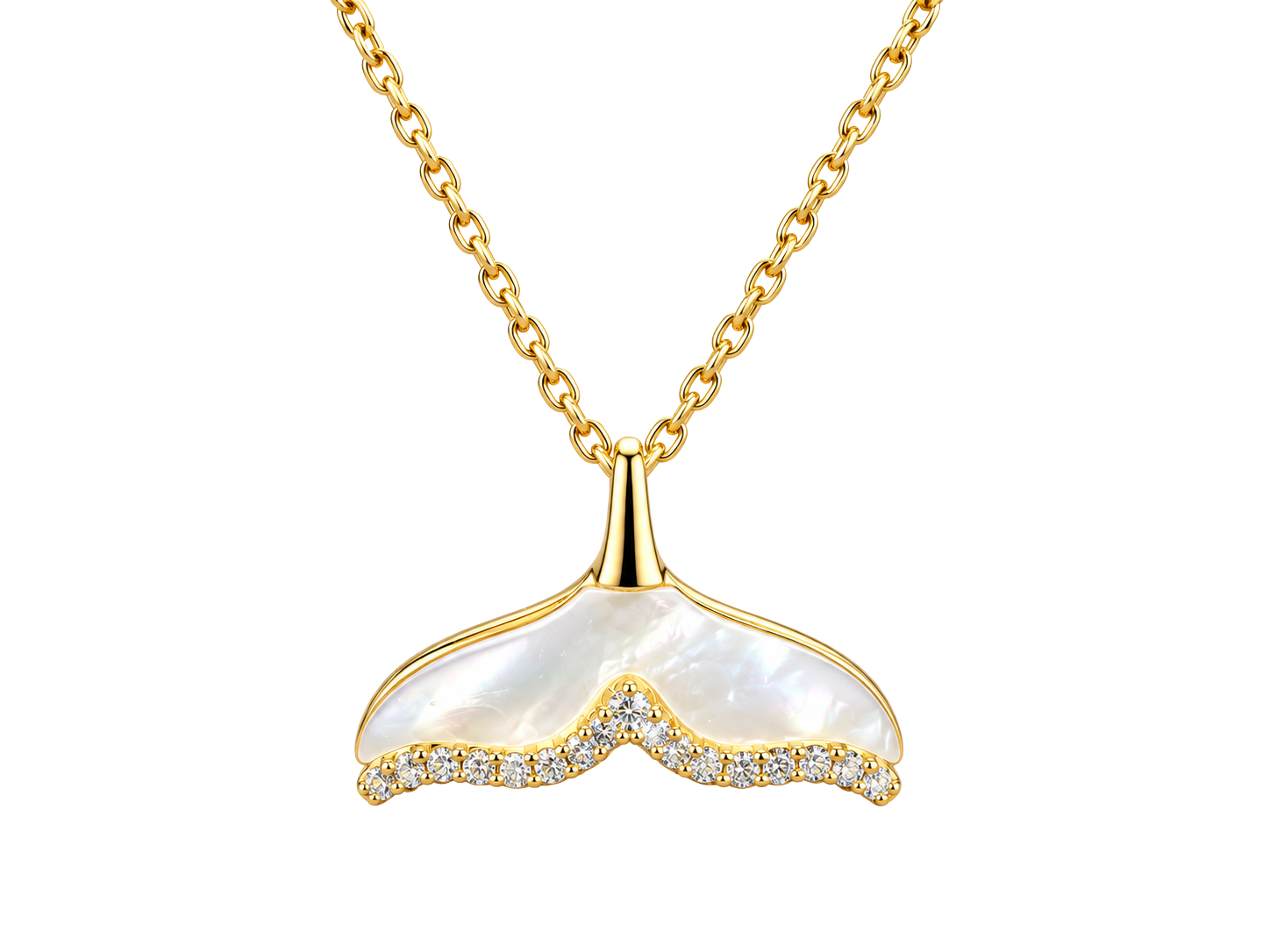 Luminous Pearl Gold Plated Chain Pendant