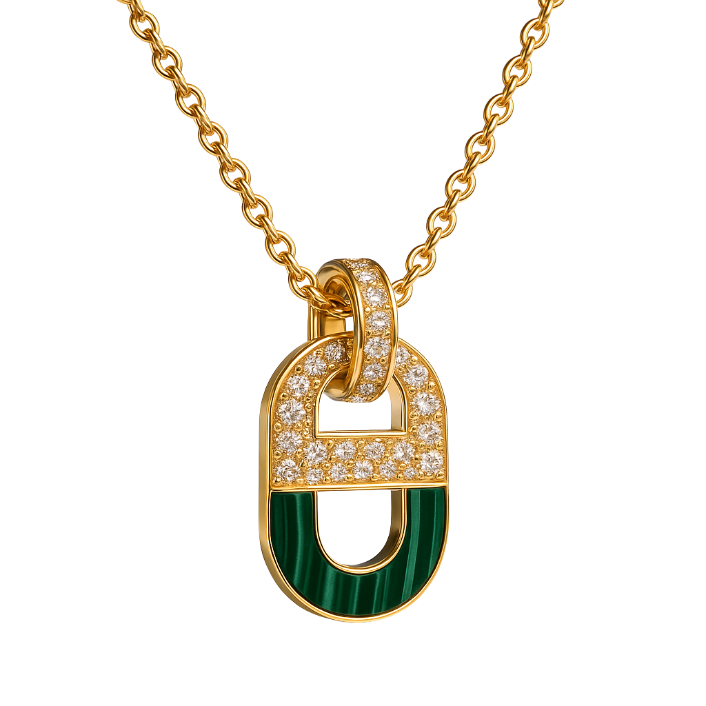 Minimal Green Charm Pendant