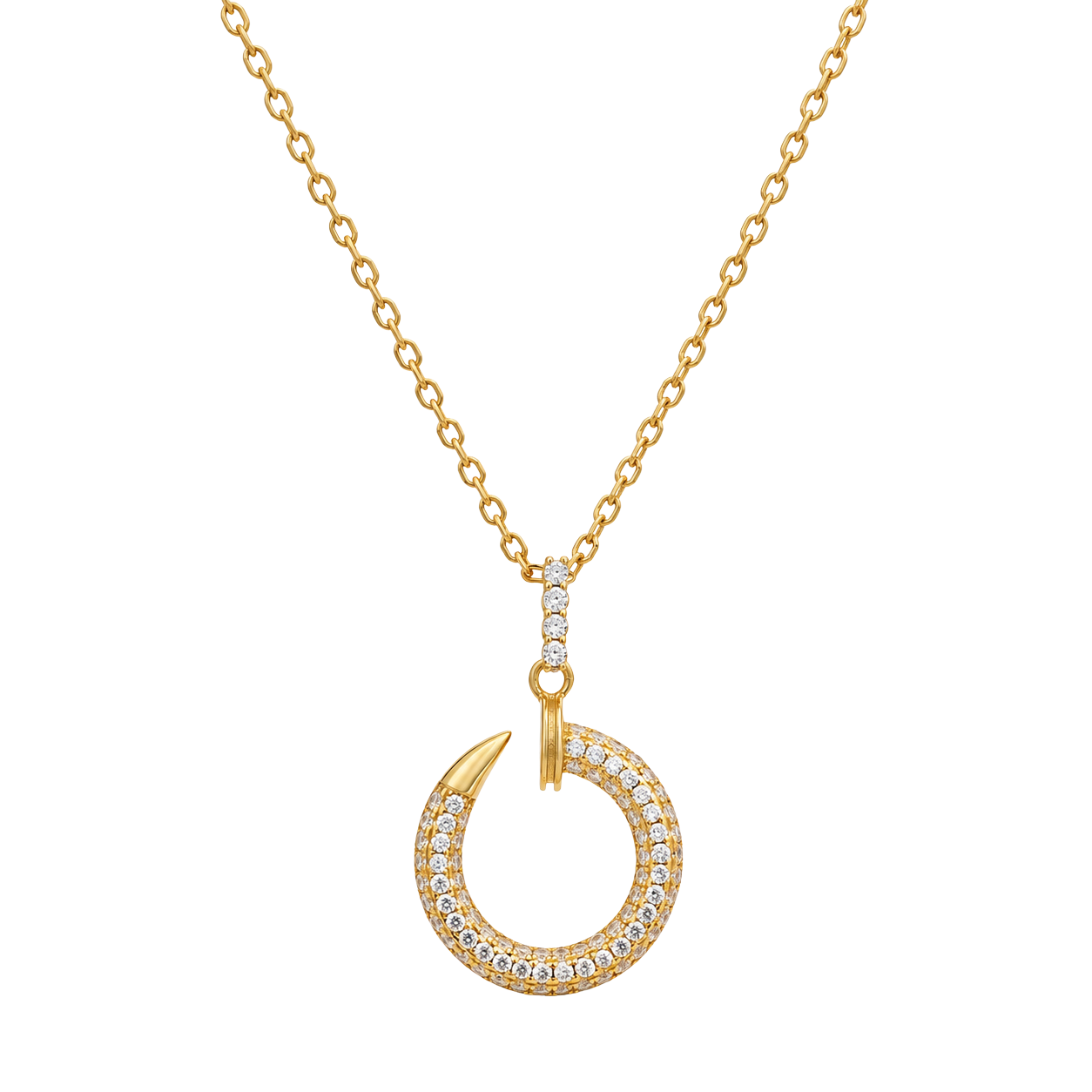 The Iconic Curved Nail Chain Pendant