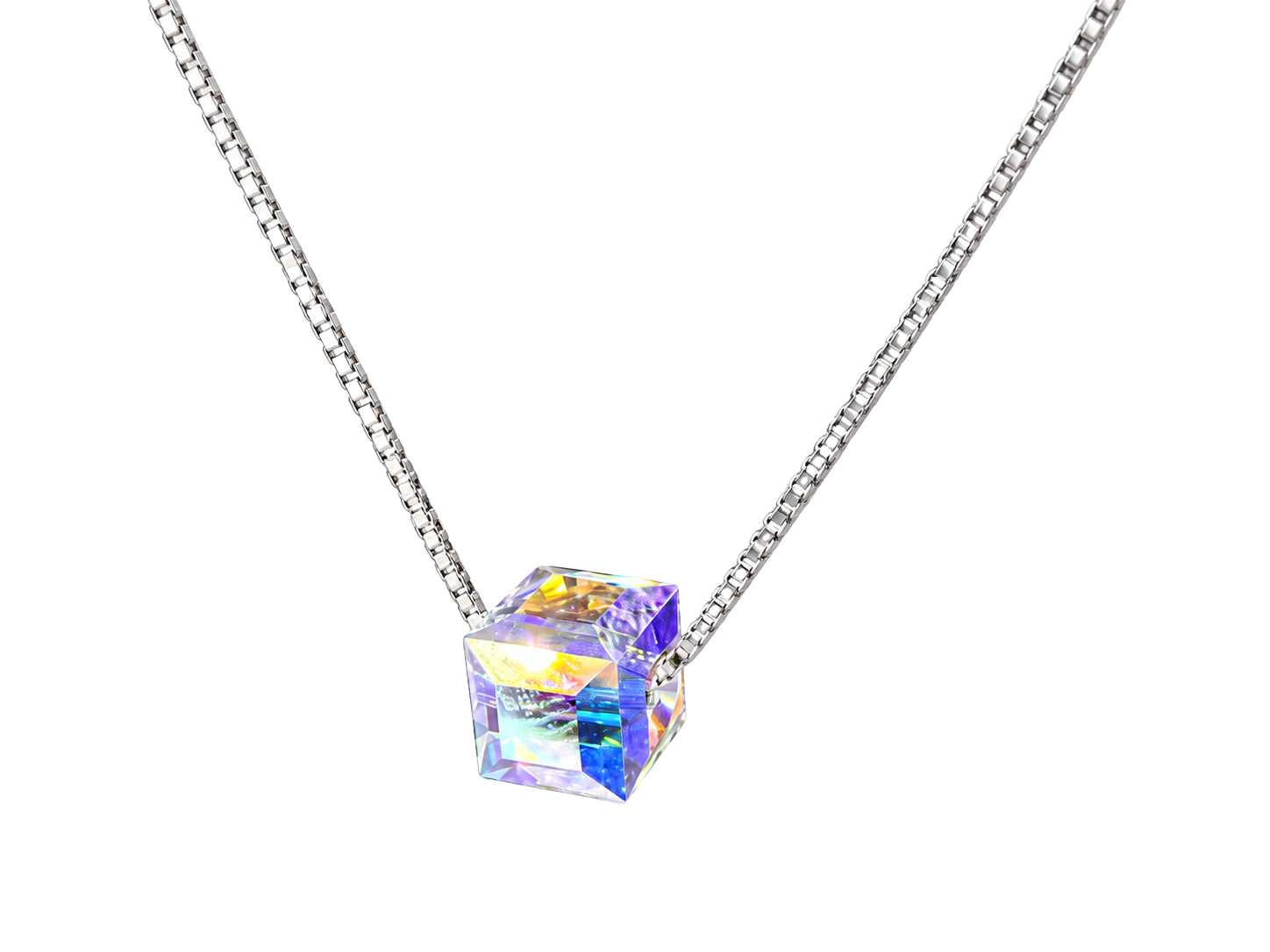 The Stellar Cube Crystal Necklace