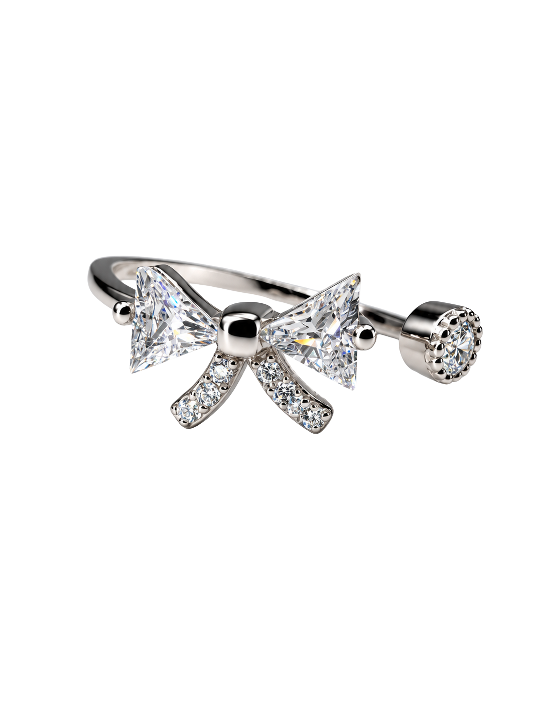 Bows & Brilliance – Crystal Ribbon Ring