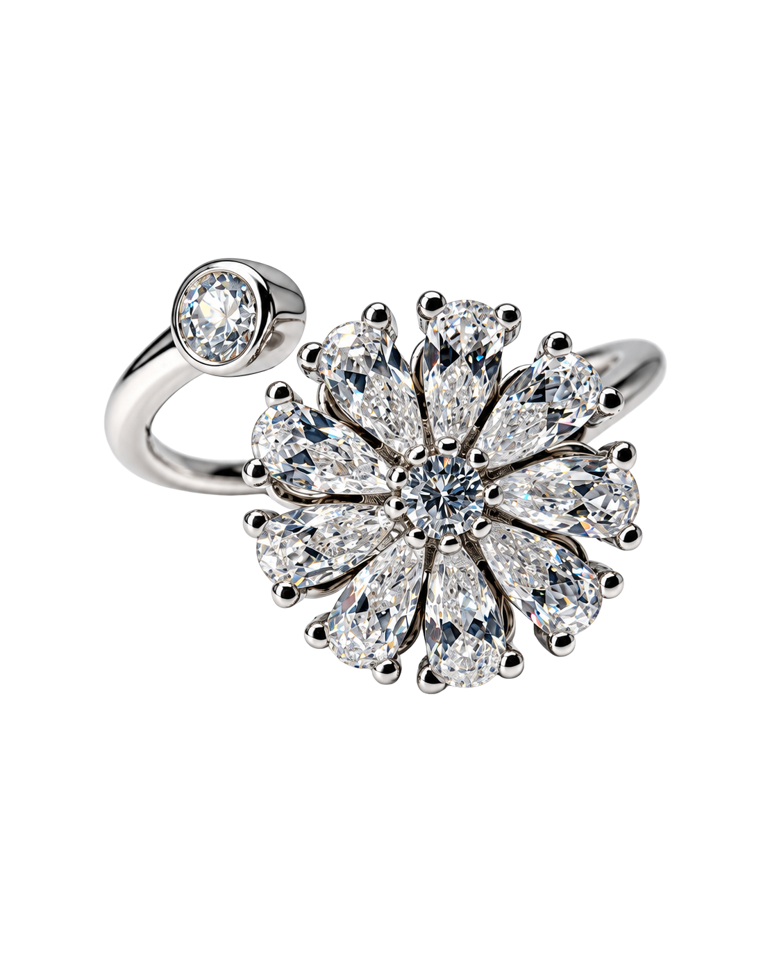 Celestia Bloom – Crystal Sunburst Ring