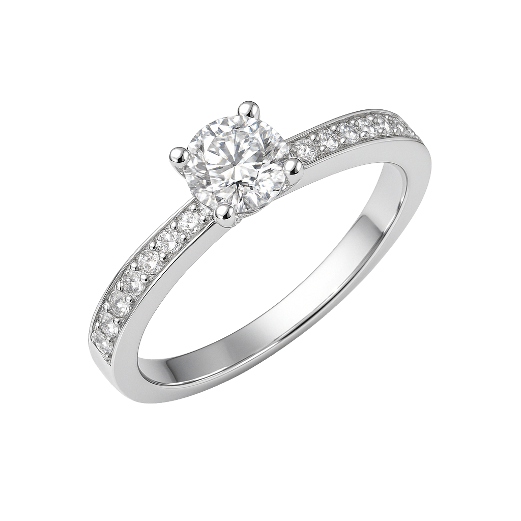 Dual Tone Intertwined Bridal Rings