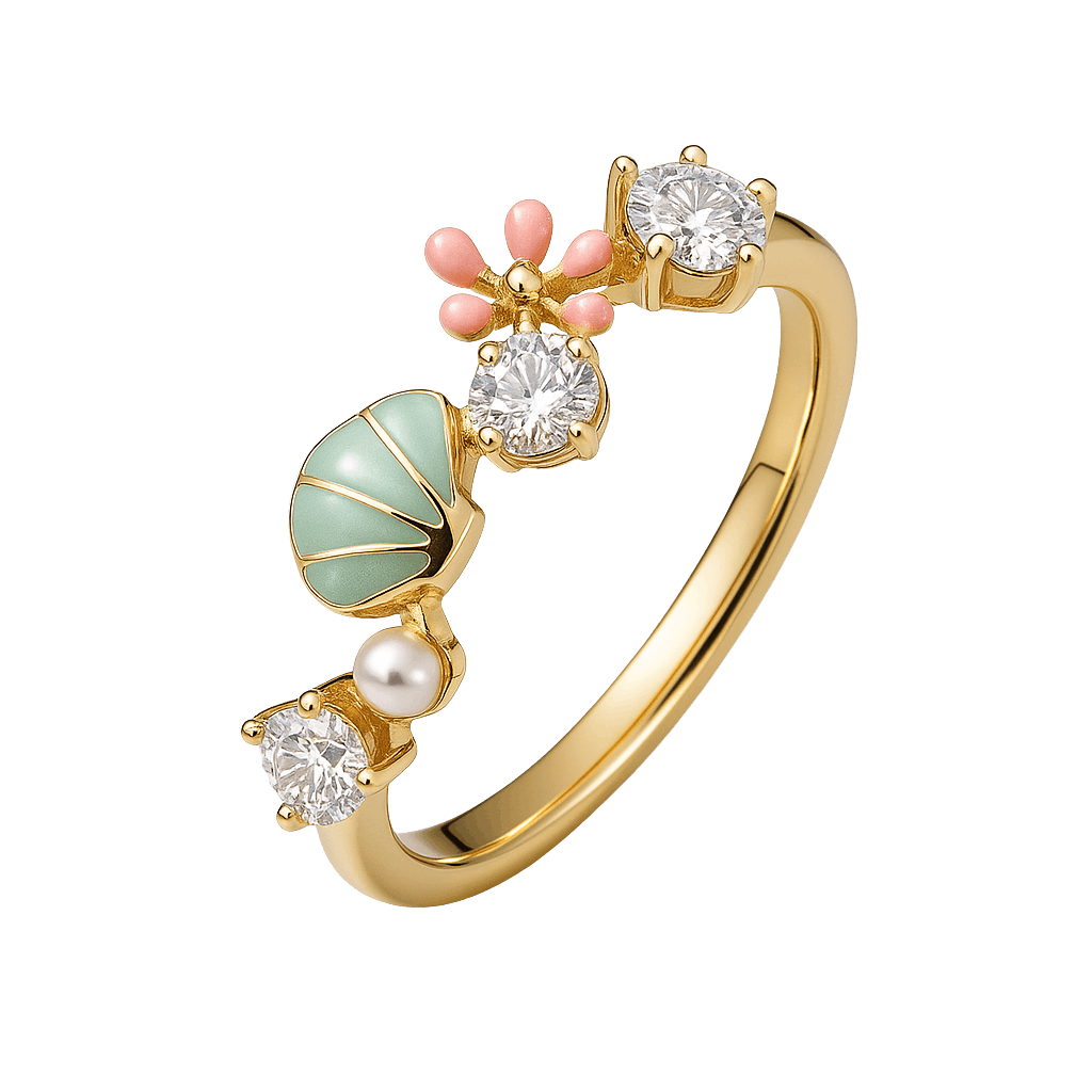 Spring Blossom Pastel Gemstone Ring