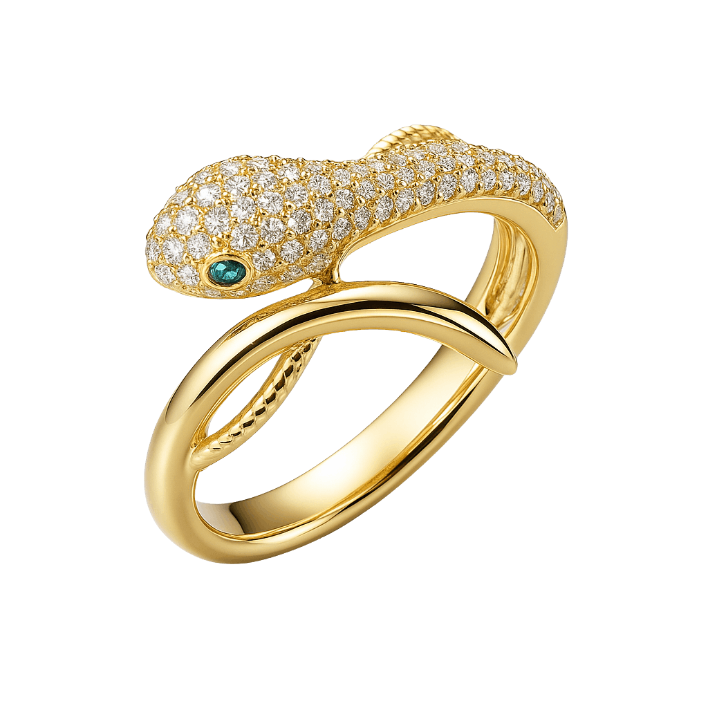 Snake Curvy Statement Ring