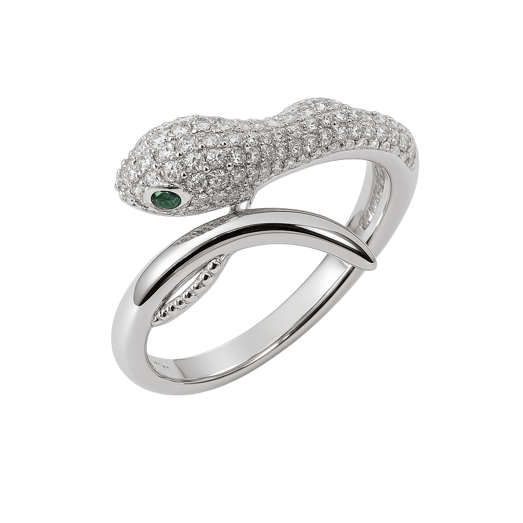 Snake Curvy Statement Ring